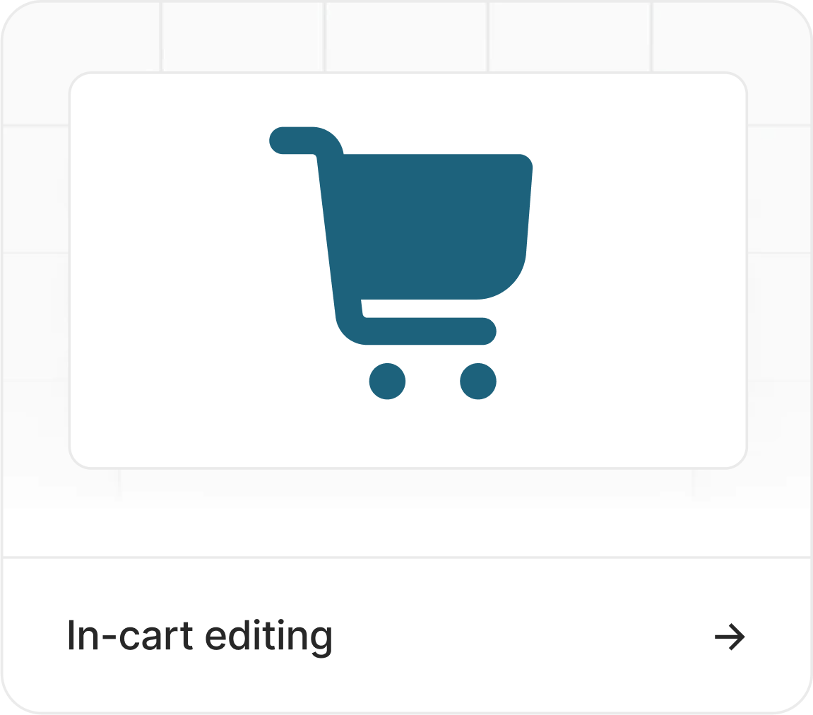 In-cart Editing