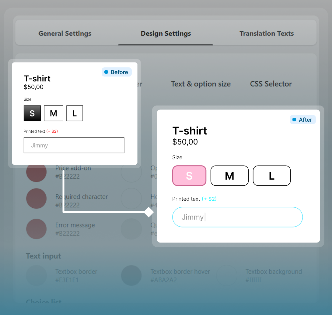 Customize colors and visuals