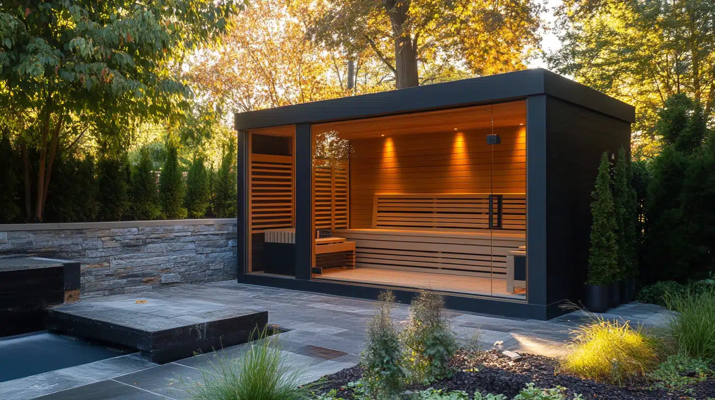 Garden Spa Sauna with Outdoor Shower Terrace