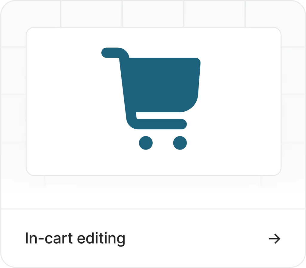 In-cart Editing